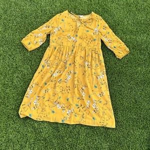 Floral Dress with Tie in Front